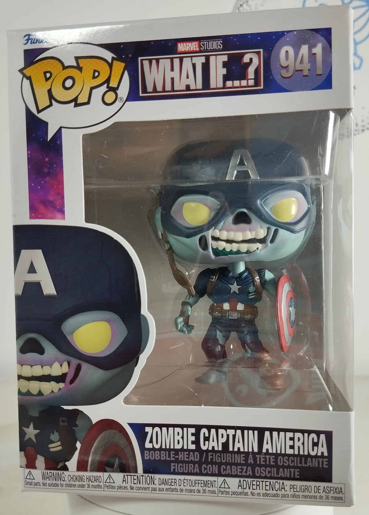 Funko Pop! WHAT IF Zombie Captain America # 941-frente Funko Pop! WHAT IF Zombie Captain America # 941-frente