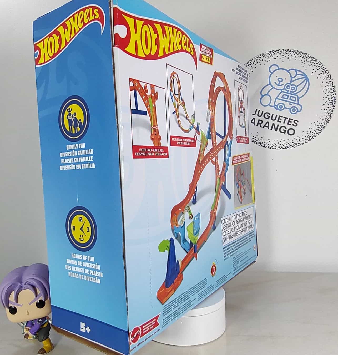 Pista Armable 8 Loop Salto Vertical Hotwheels Track Builder-diagonal izq Pista Armable 8 Loop Salto Vertical Hotwheels Track Builder-diagonal izq