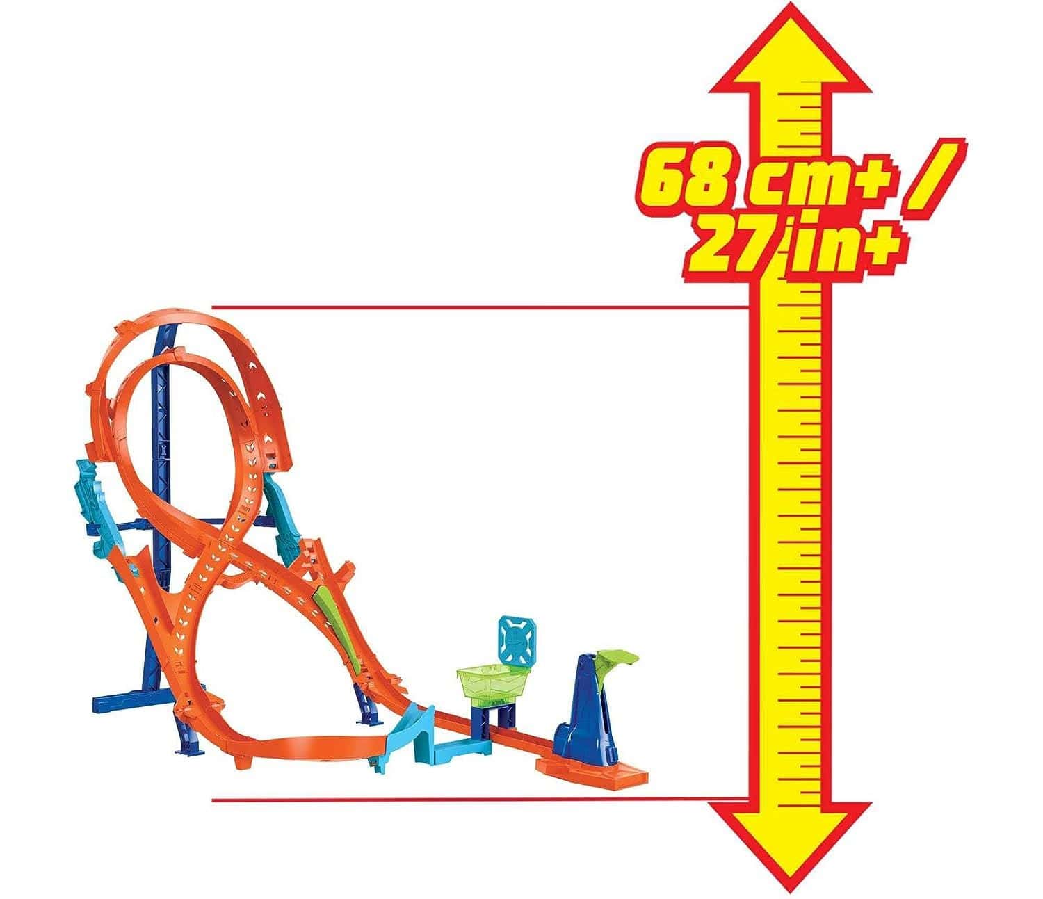 Pista Armable 8 Loop Salto Vertical Hotwheels Track Builder-medidas Pista Armable 8 Loop Salto Vertical Hotwheels Track Builder-medidas