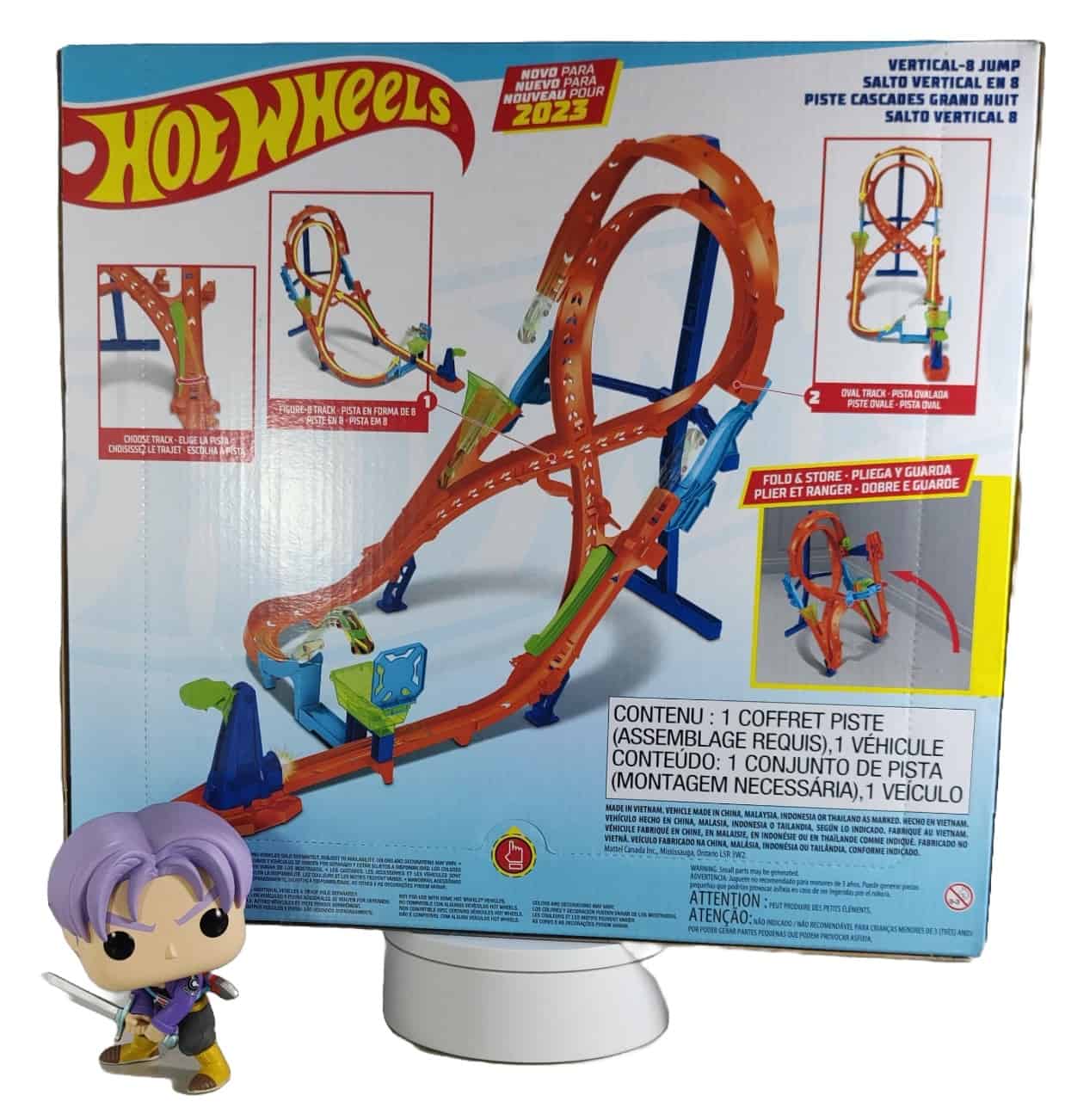 Pista Armable 8 Loop Salto Vertical Hotwheels Track Builder-trasero Pista Armable 8 Loop Salto Vertical Hotwheels Track Builder-trasero