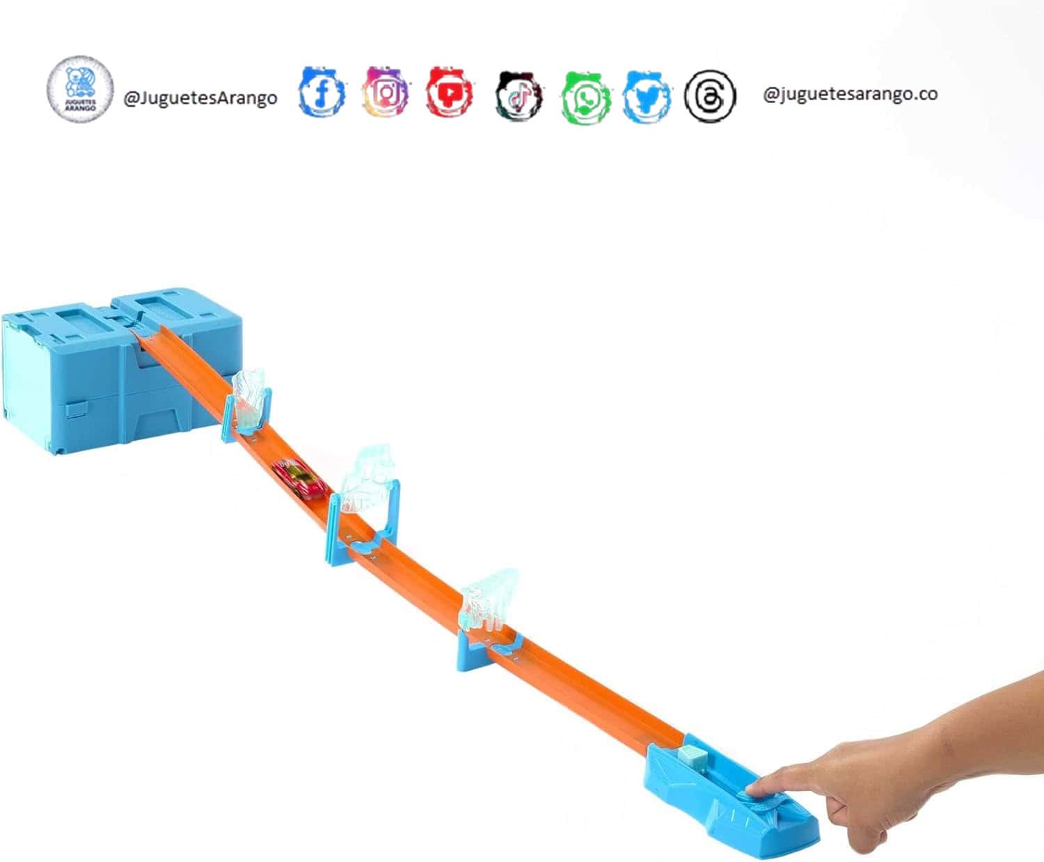 Hot Wheels Track Builder Ice Crash Pack con Desafío de Hielo - Image 2