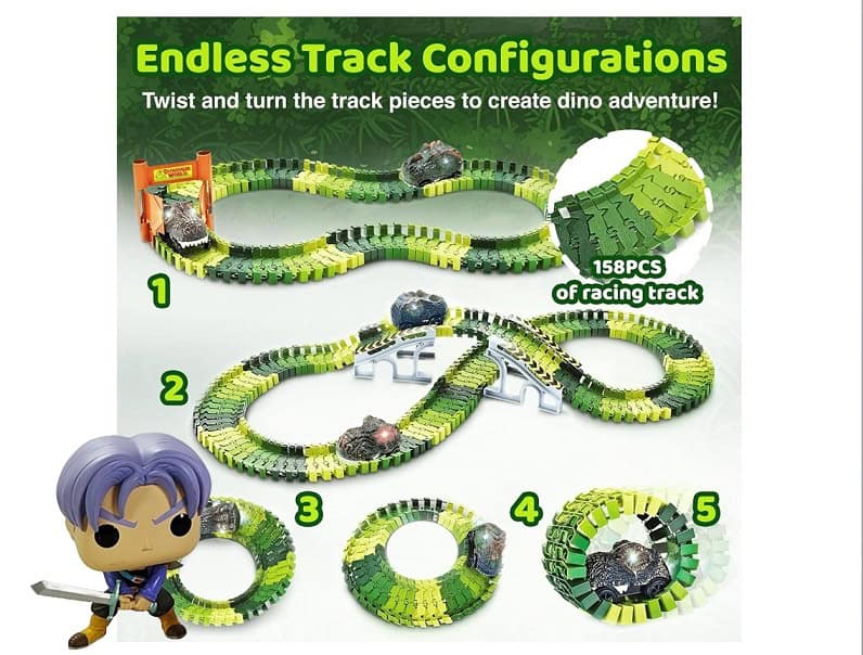 Pista de Dinosaurios Carrera Mundial con Auto y 170 Piezas - Image 5