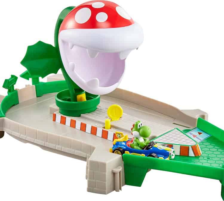 Hot Wheels Mario Kart Yoshi Pista Piraña con Kart - Image 5