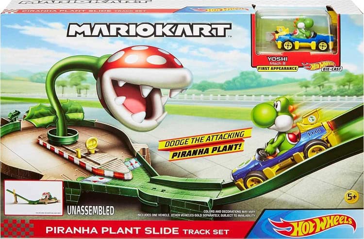 Hot Wheels Mario Kart Yoshi Pista Piraña con Kart - Image 6