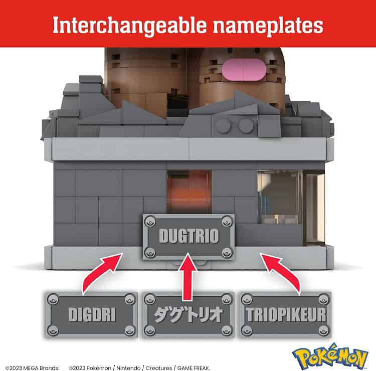 Mega Pokémon Dugtrio Set de Construcción con Base - Image 7