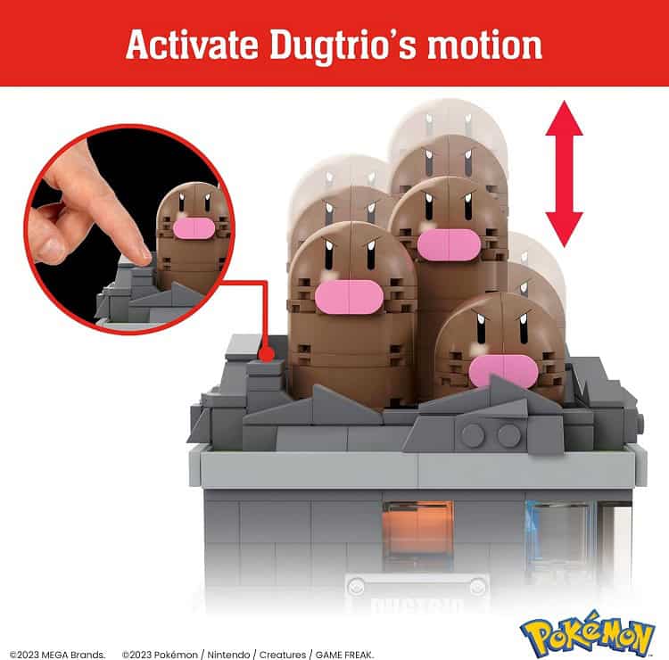 Mega Pokémon Dugtrio Set de Construcción con Base - Image 10