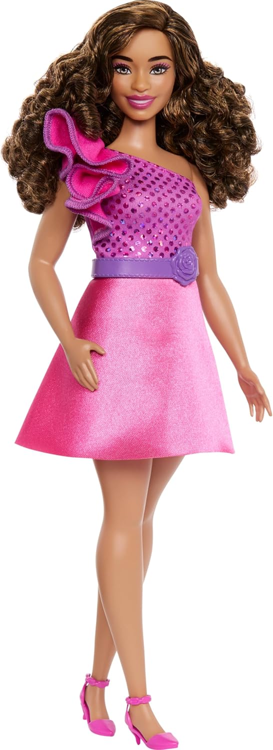 Barbie Fashionista Vestido Rosa Brillante Muñeca con Estilo - Image 2